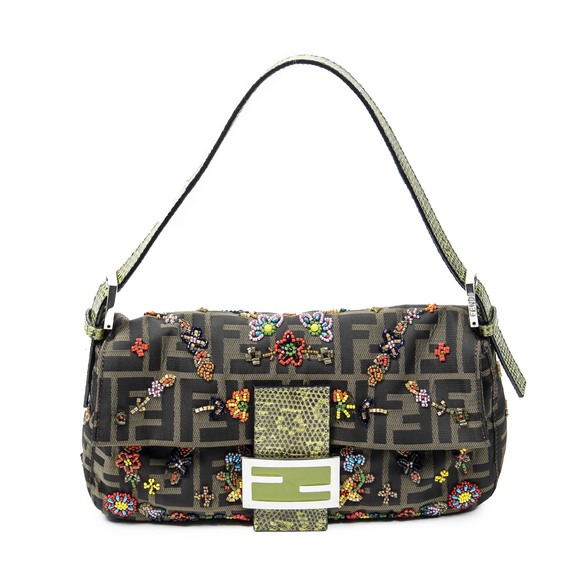 Fendi Handbags - Fendi Embroidered Beads Mama Baguette
